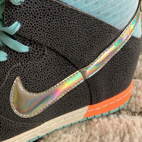 Nike snakeskin sparkle sneakers / tennis shoes with wedge / heel lift - Picture 6 of 9